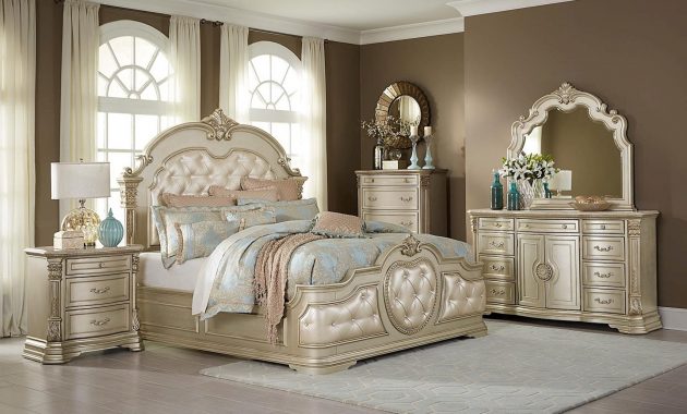 Lacks Monteria 4 Pc Queen Bedroom Set Glamorous Living White with dimensions 1710 X 1202