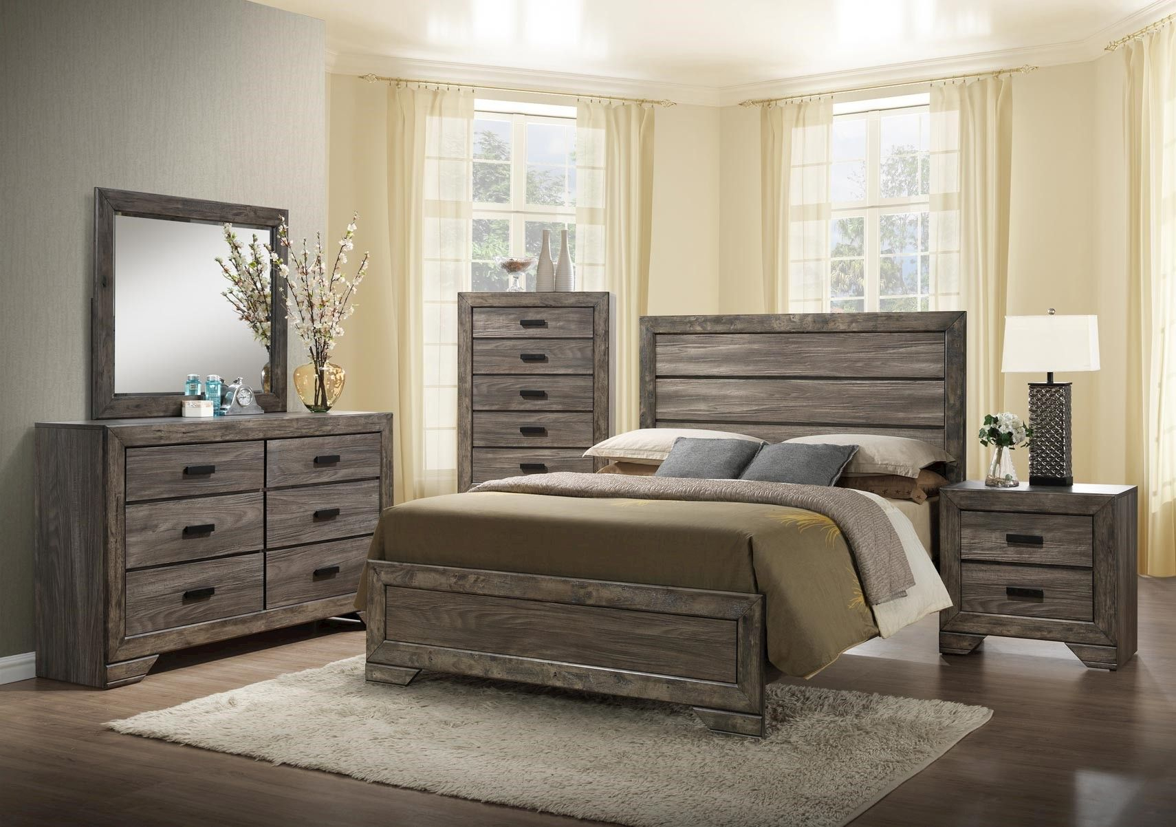 Lacks Nathan 4 Pc Queen Bedroom Set Bedrooms Wood Bedroom Sets within sizing 1710 X 1202