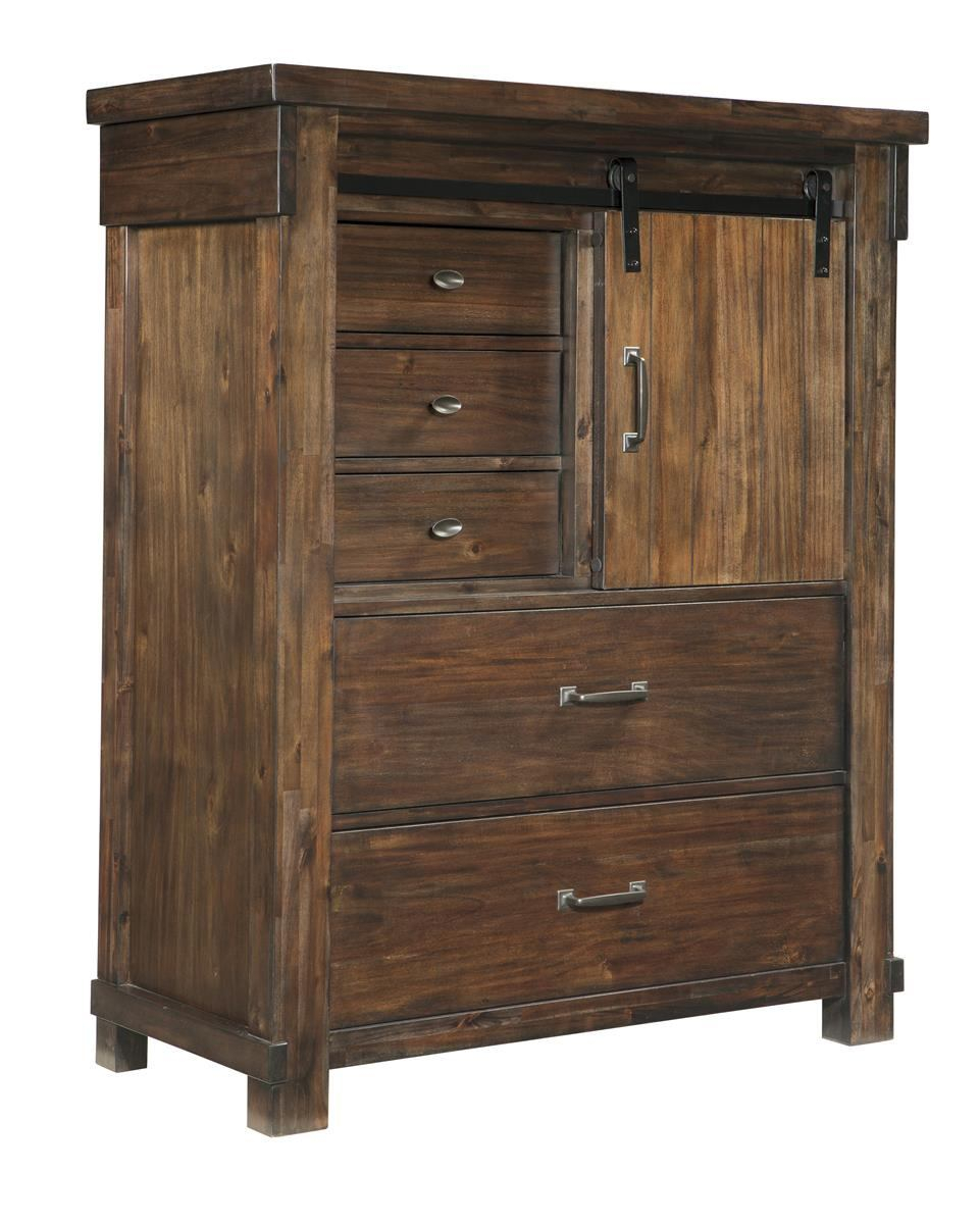 Lakeleigh 5 Drawer Chest In Brown B718 46 within dimensions 961 X 1200