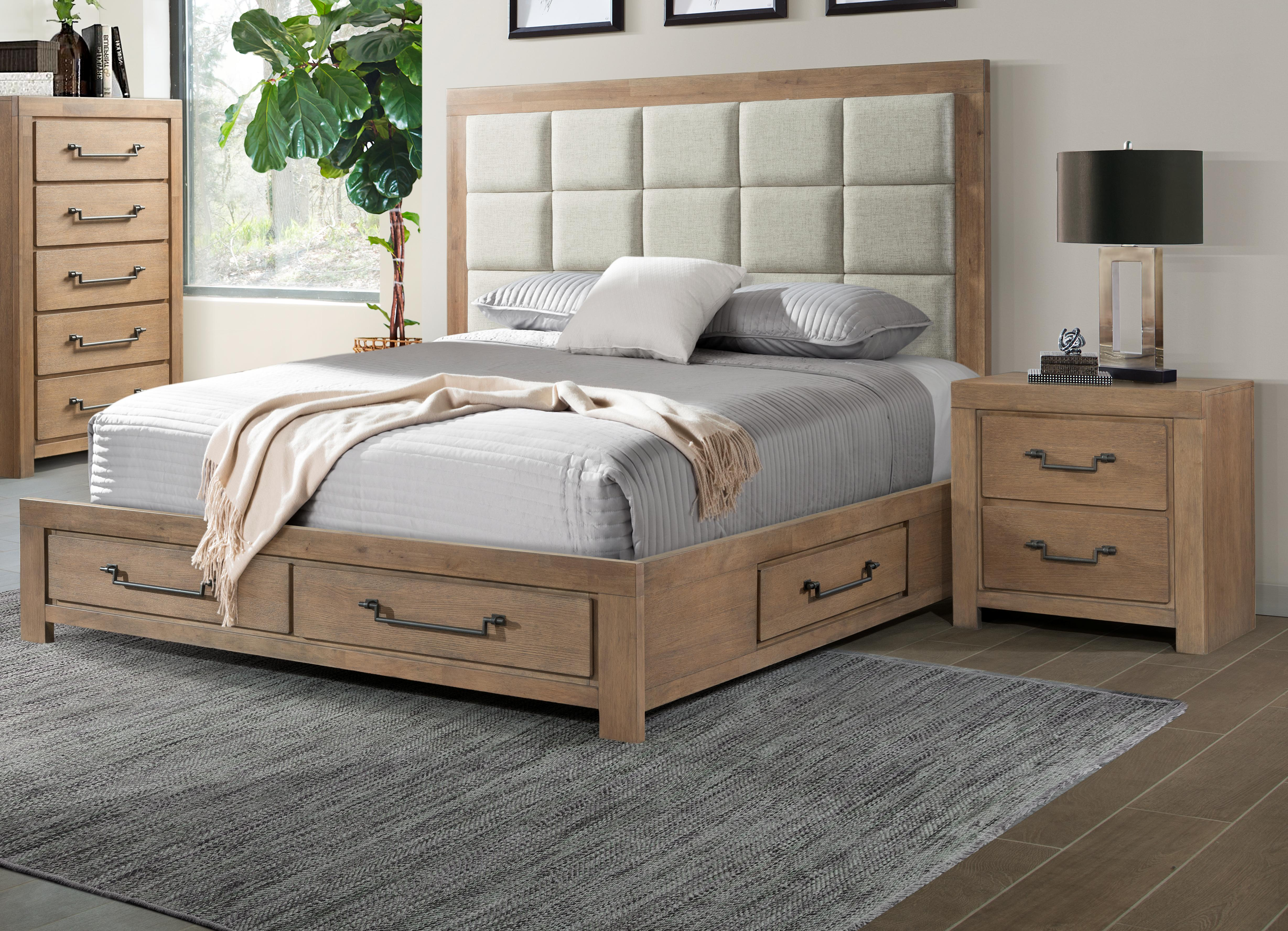 Lane Furniture Urban Swag Oak Wood 2pc Bedroom Set With Queen Bed pertaining to measurements 4913 X 3553