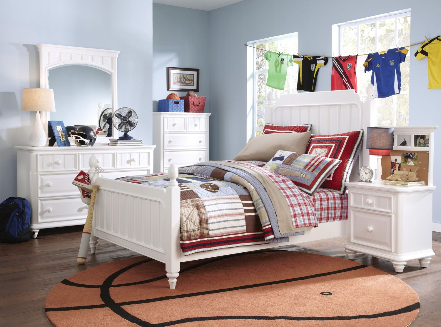 Laney 4 Piece Twin Bedroom Set White for size 1500 X 1112