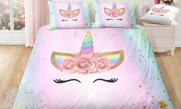 Lashes Unicorn Bed Set In 2019 Kids Unicorn Bed Set Unicorn pertaining to proportions 1024 X 927