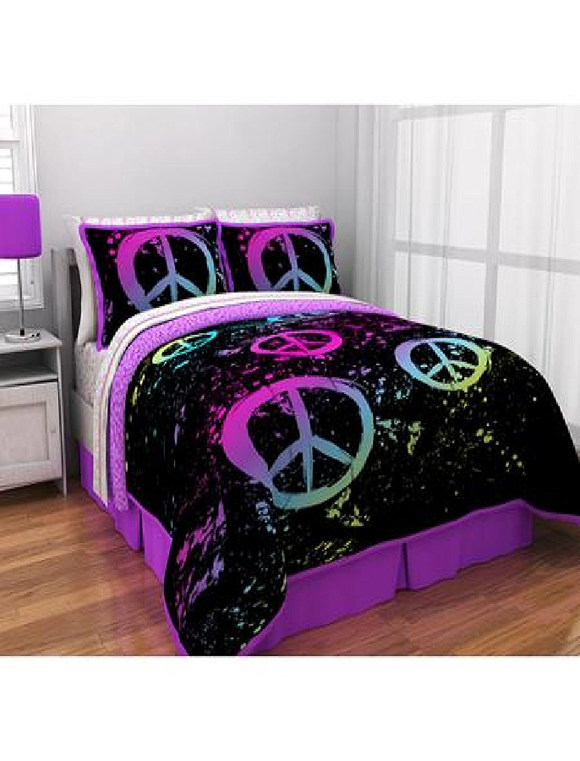 Latitude Peace Paint Reversible Bed In A Bag Bedding Set Bedsets4 in sizing 1143 X 1500