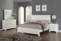 Laveno 012 White Wood Bedroom Furniture Set Includes King Bed Dresser Mirror And 2 Night Stands pertaining to size 3366 X 3366