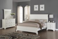 Laveno 012 White Wood Bedroom Furniture Set Includes Queen Bed Dresser Mirror And 2 Night Stands regarding sizing 3366 X 3366