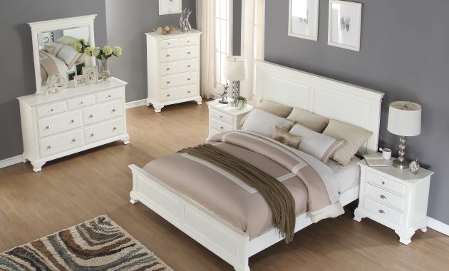 Laveno 012 White Wood Bedroom Furniture Set Includes Queen Bed Dresser Mirror Night Stand And Chest inside sizing 3024 X 3024