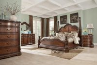 Ledelle Poster Bedroom Set With Tall Headboard Posts In Brown In intended for proportions 3600 X 2400