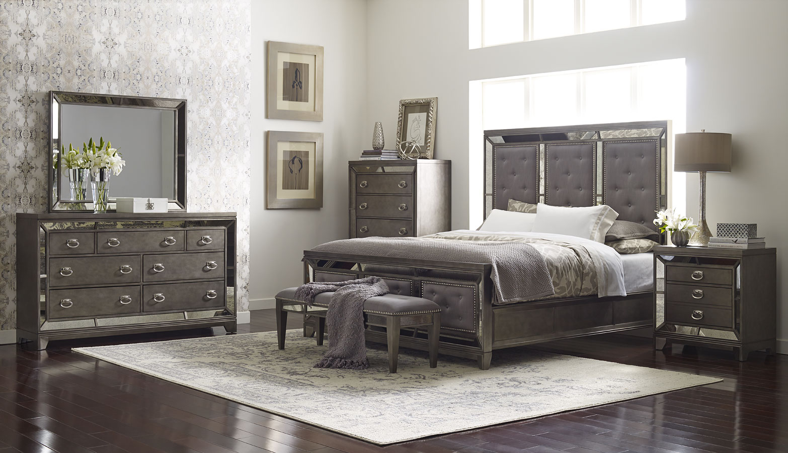 Lenox Panel Bedroom Set with measurements 1566 X 900