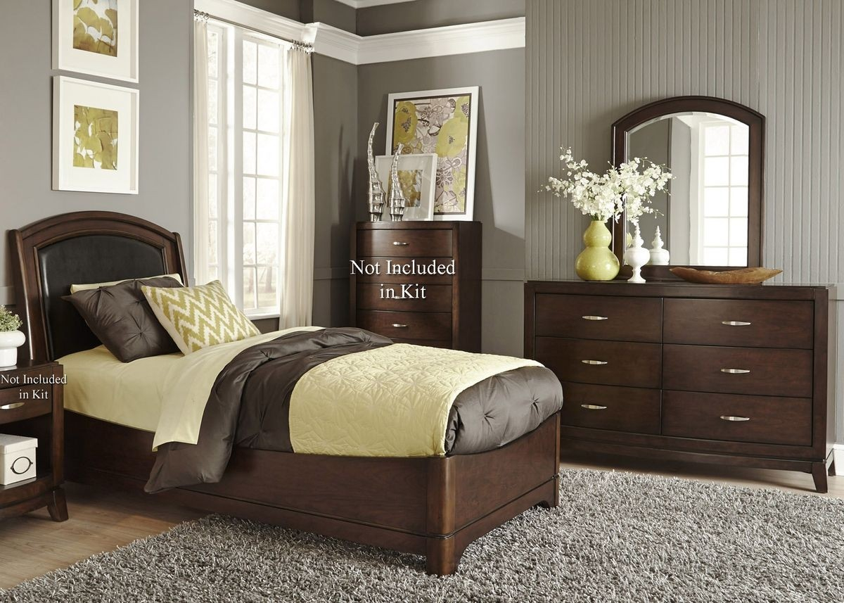 Liberty Furniture Avalon Youth Leather Bedroom Set In Dark Truffle with regard to size 1200 X 857