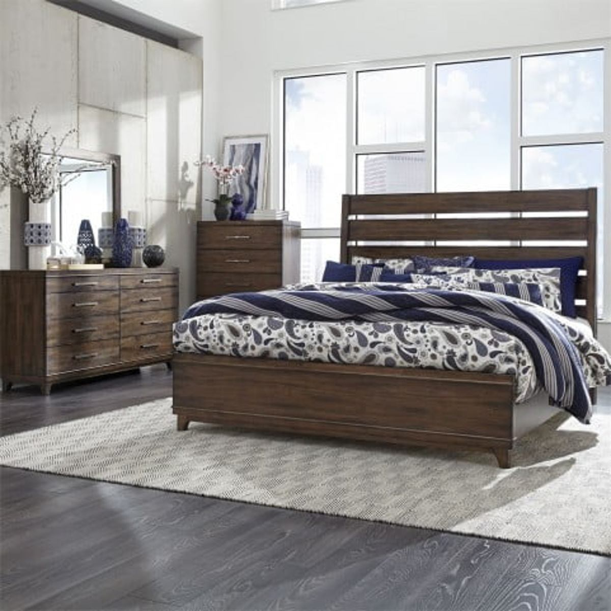 Liberty Furniture Ventura Blvd 4pc Panel Bedroom Set In Bronze Spice Est Ship Time Is 4 Weeks throughout proportions 1200 X 1200