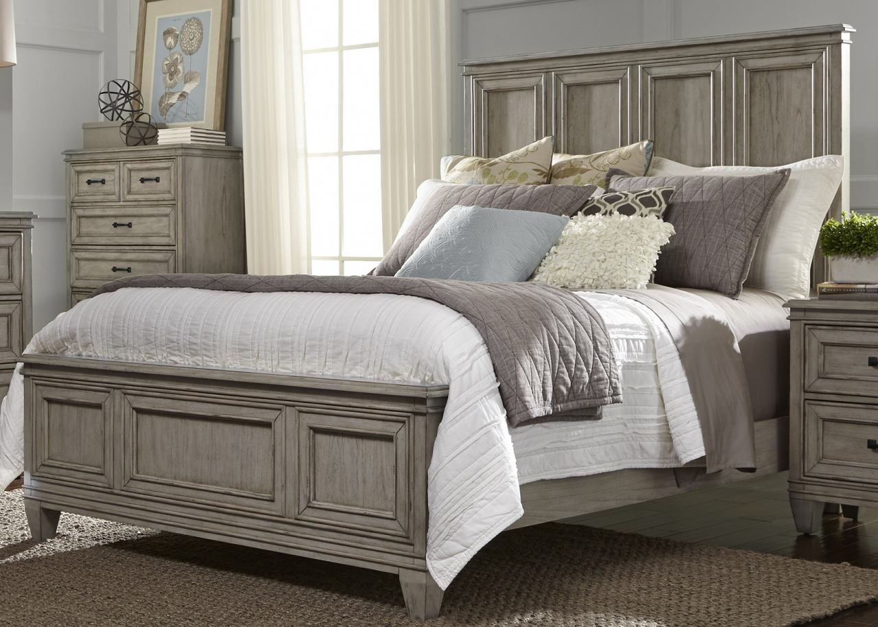 Liberty Grayton Grove King Panel Bed In Driftwood 573 Br Kpb Est Ship Time Is 4 Weeks for sizing 1280 X 914