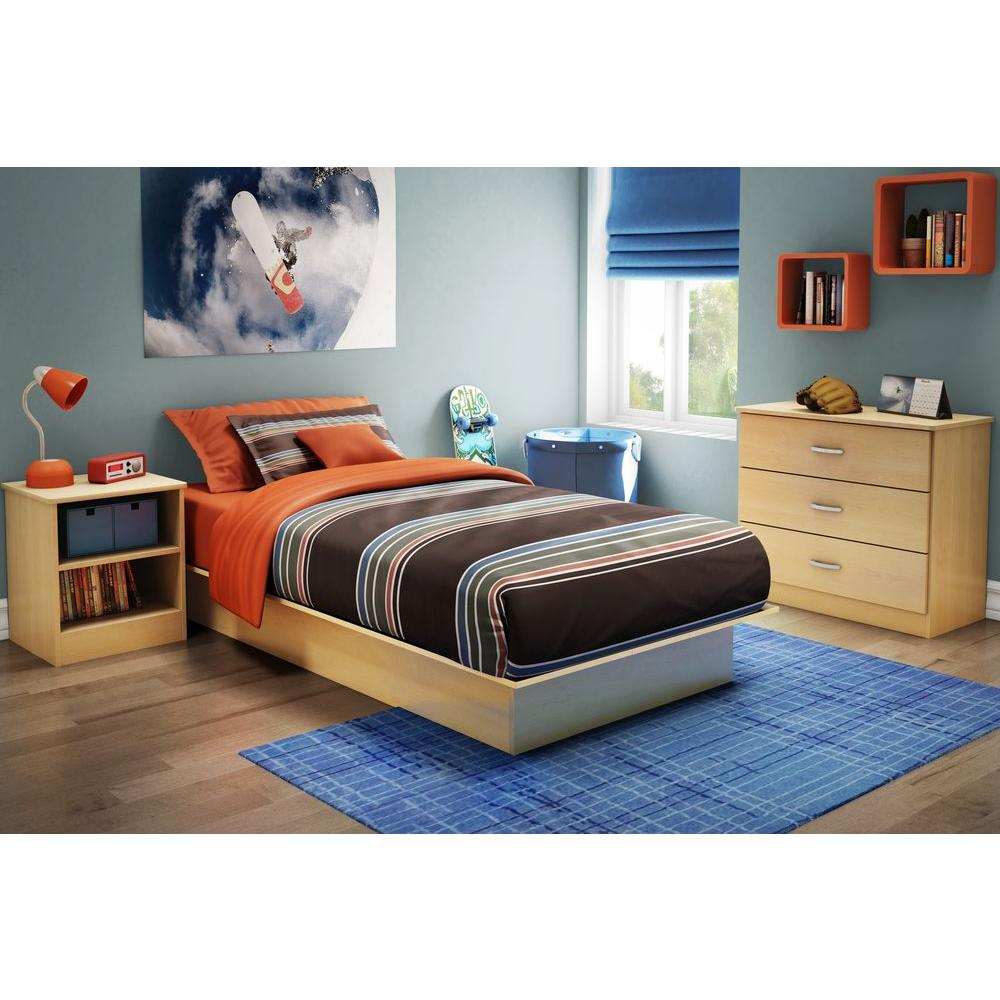 Libra Twin Size Platform Bed In Natural Maple Products Twin regarding sizing 1000 X 1000