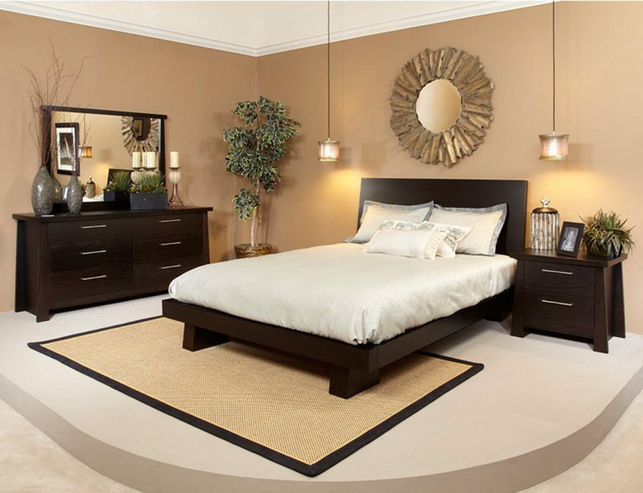 Ligna Zen 4 Piece Low Profile Bedroom Set In Ebony pertaining to dimensions 1280 X 982