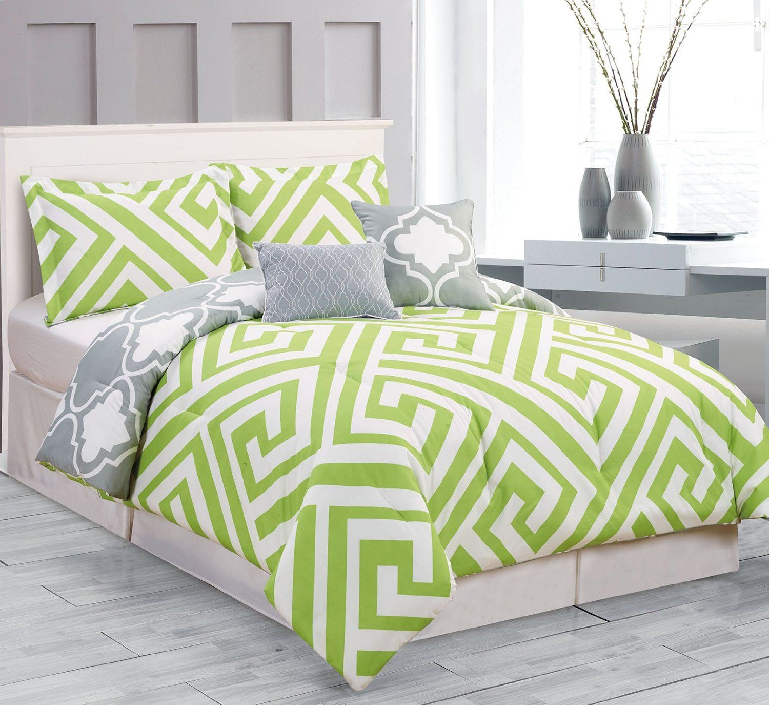 Lime Green And Grey Bedding Ideal Bedroom In 2019 Lime Green throughout sizing 1500 X 1374