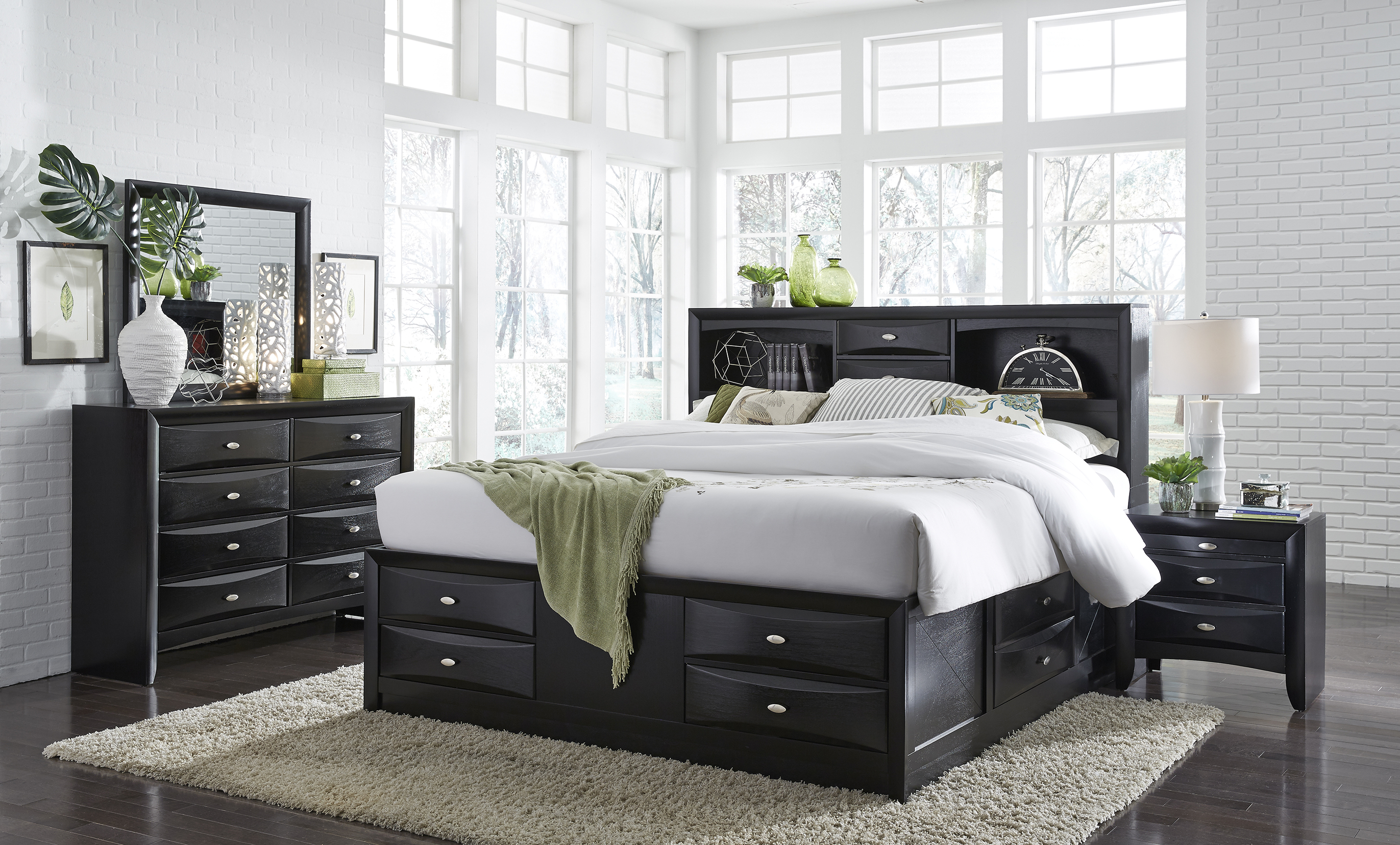 Linda Everitt Storage Bed With 6 Drawers In Black in proportions 2743 X 1655