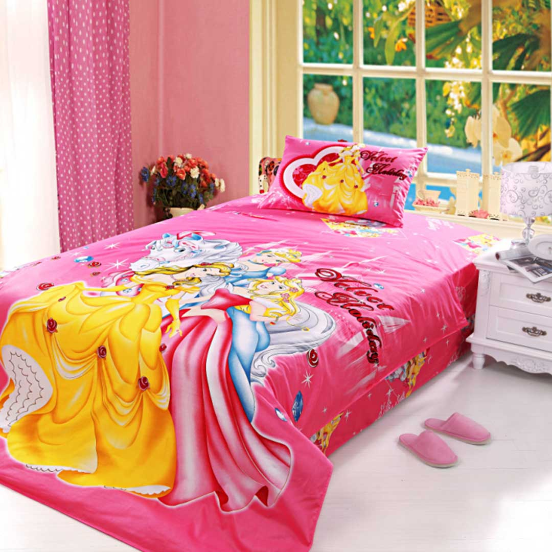 Little Girls Bedding Set 4pcs Twin Size in dimensions 1080 X 1080