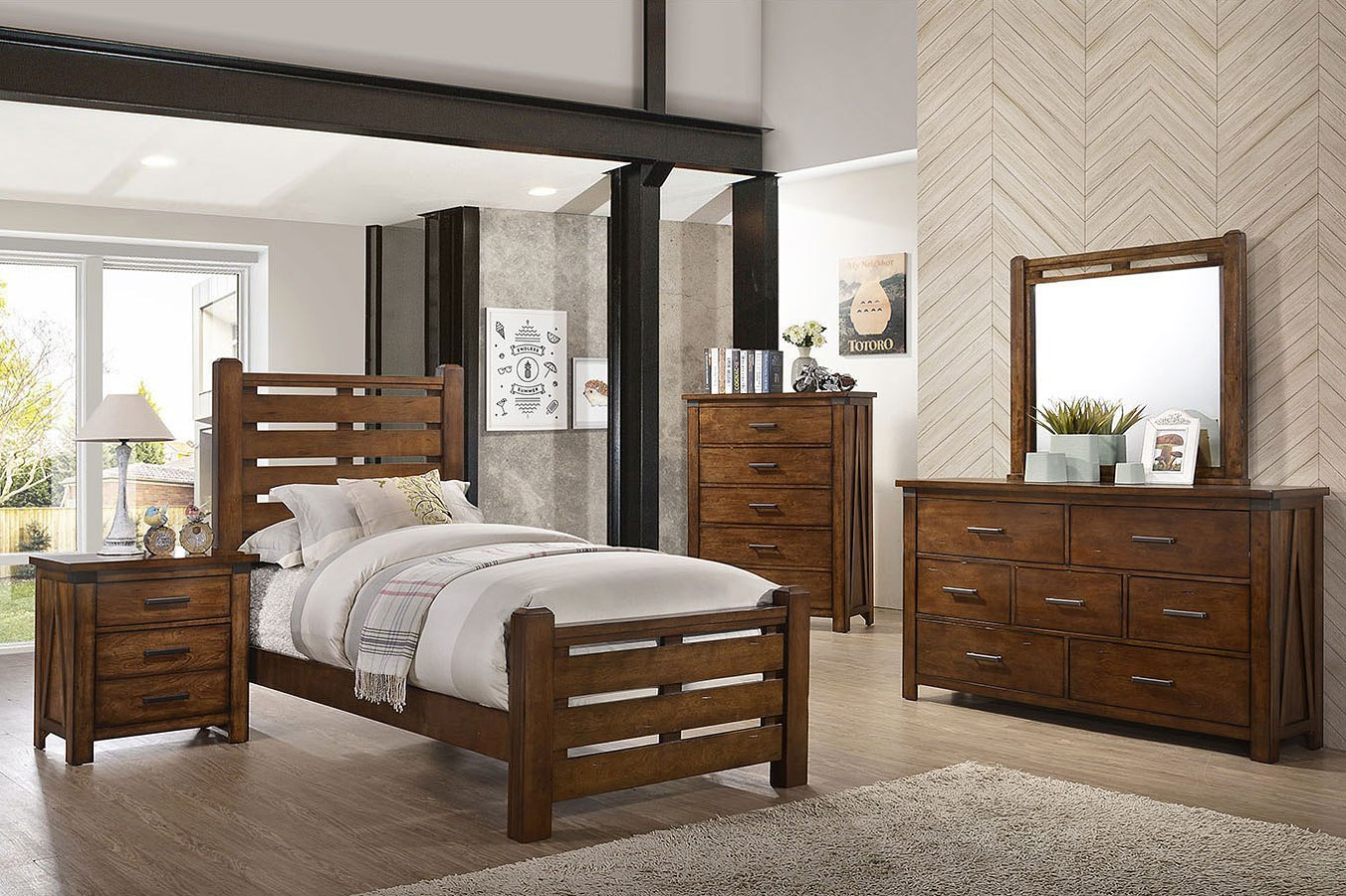 Logan Youth Panel Bedroom Set pertaining to measurements 1352 X 900