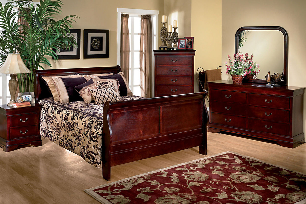 Louis 5 Piece Queen Bedroom Set intended for proportions 1200 X 800