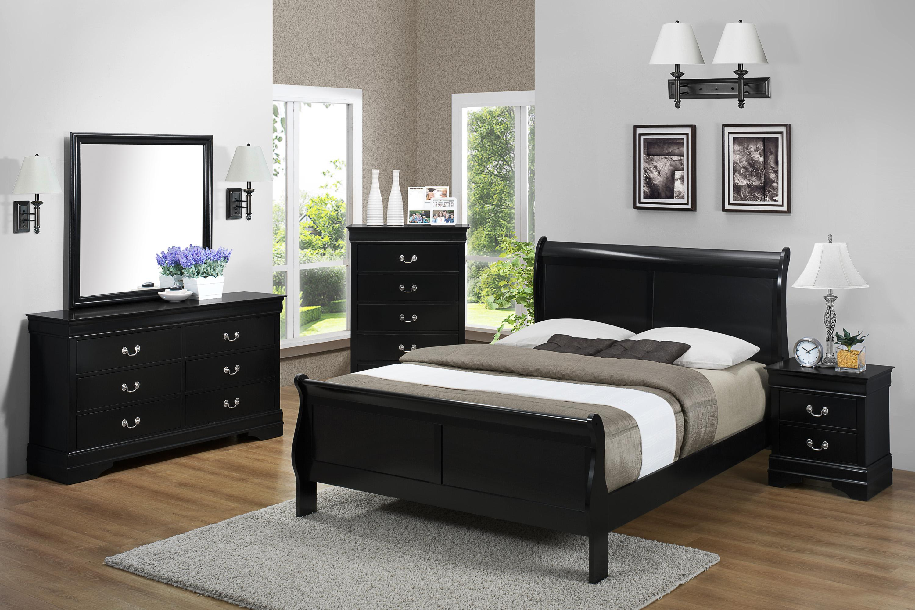 Louis Phillipe Ii Bedroom Set With Mattress in measurements 3000 X 2000