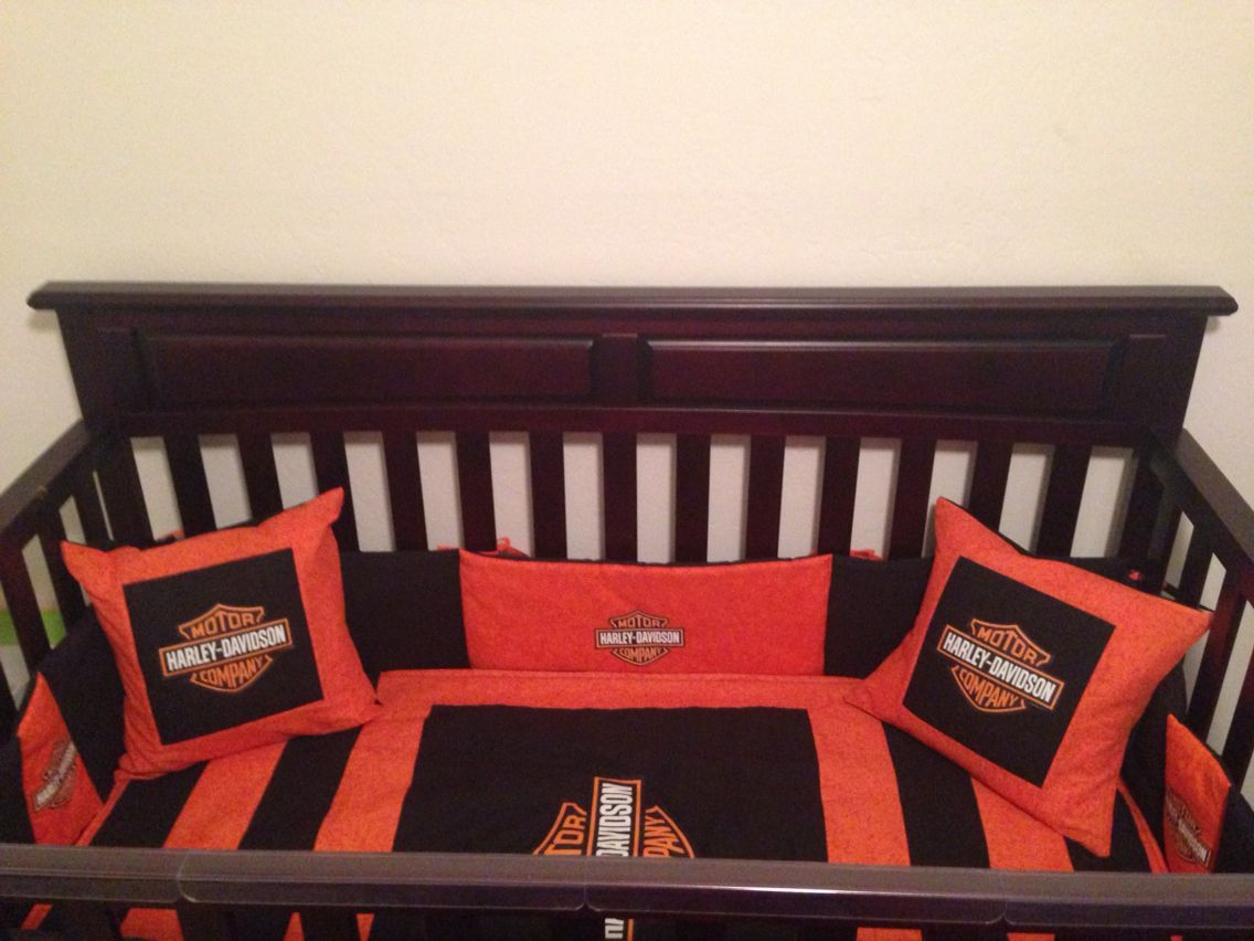 Love My Sons Custom Made Harley Davidson Crib Bedding Ba pertaining to sizing 1136 X 852