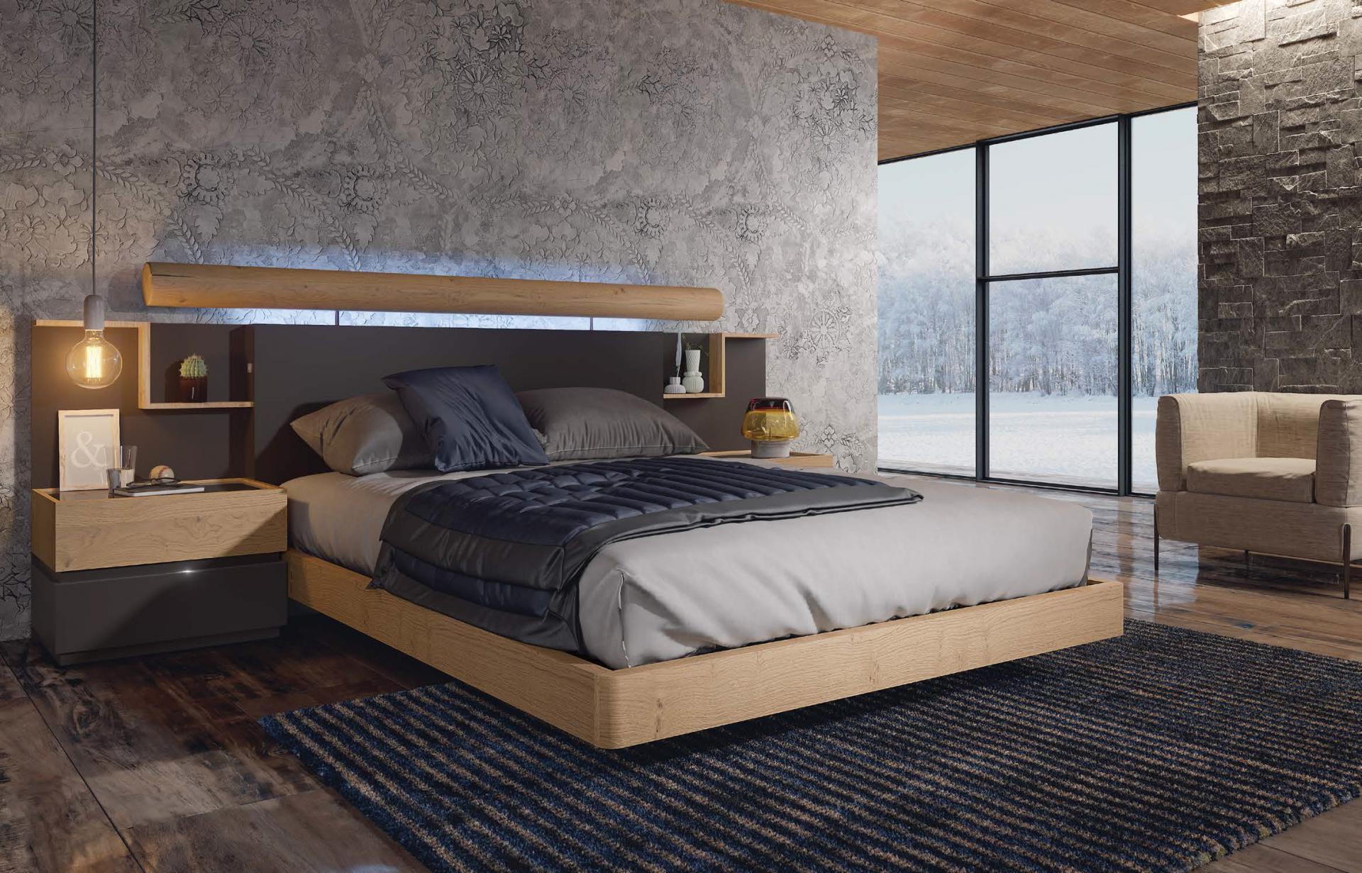 Made In Spain Wood Modern Platform Bed With Extra Storage for size 1920 X 1231