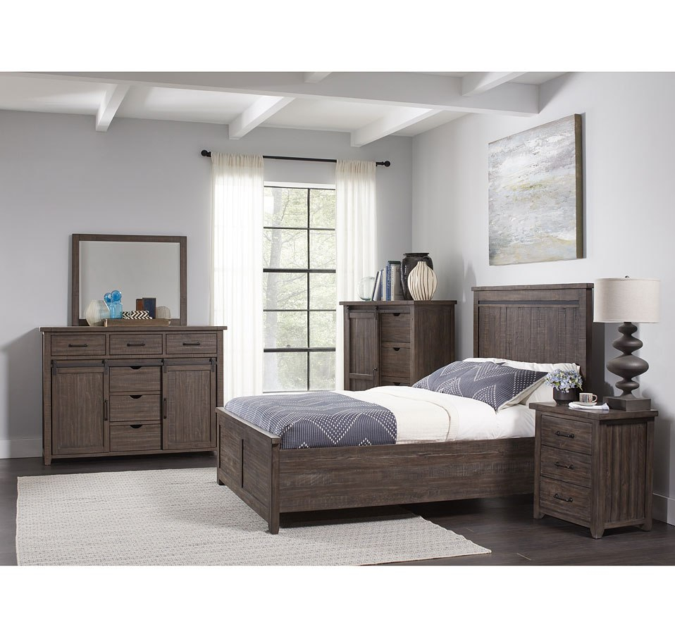 Madison County Panel Bedroom Set Barnwood with regard to proportions 958 X 900