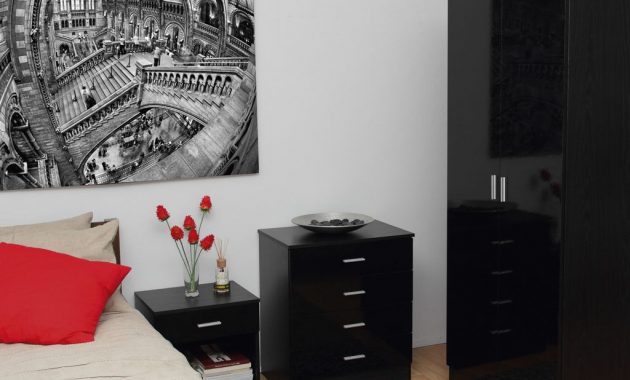 Madrid High Gloss Black Oak Bedroom Furniture Collection intended for measurements 1024 X 768