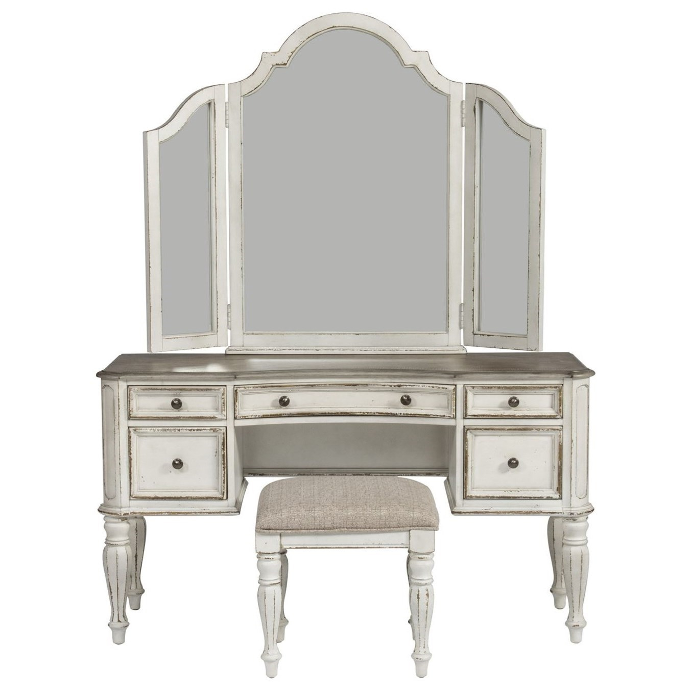 Magnolia Manor Bedroom Vanity Set Liberty Furniture At Royal Furniture for proportions 1500 X 1500