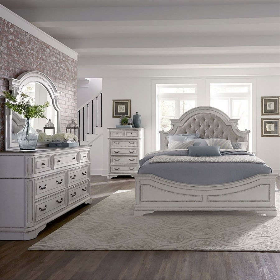 Magnolia Manor Panel Bedroom Set with measurements 900 X 900