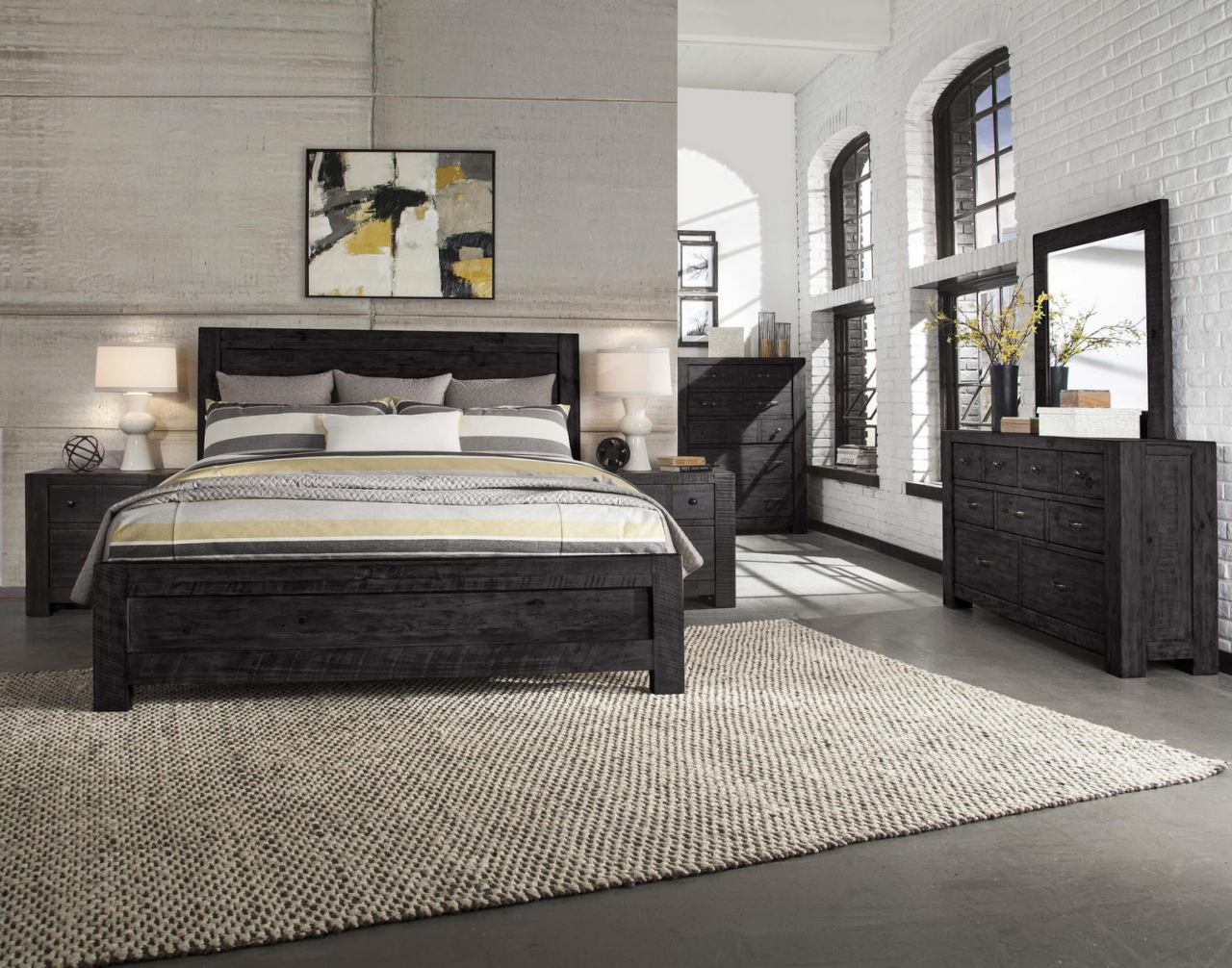 Magnussen Furniture Easton 4 Piece Panel Bedroom Set In Dark Chocolate with regard to size 1280 X 1006