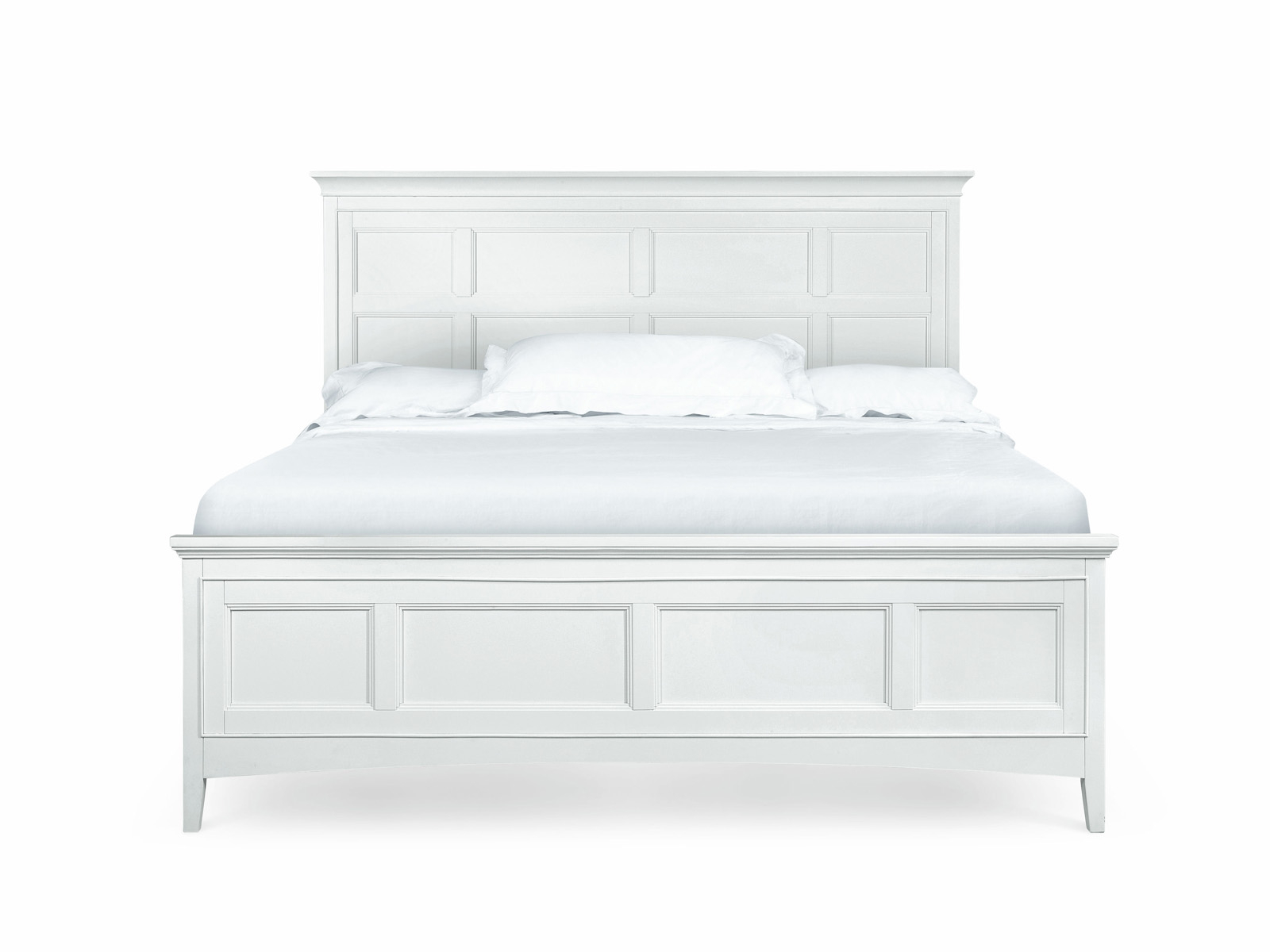 Magnussen Furniture Kentwood Cal King Panel Bed In White B1475 74 for size 1600 X 1200