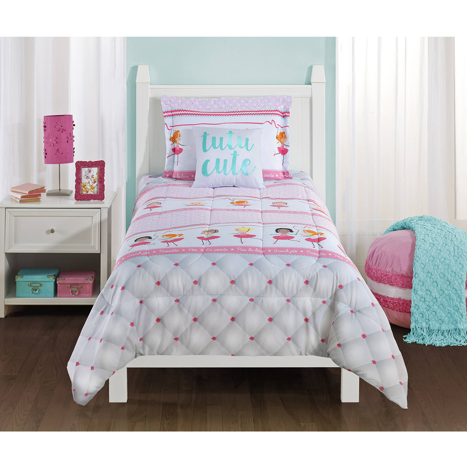 Mainstays Kids Ballerina Bedding Comforter Set throughout proportions 1500 X 1500