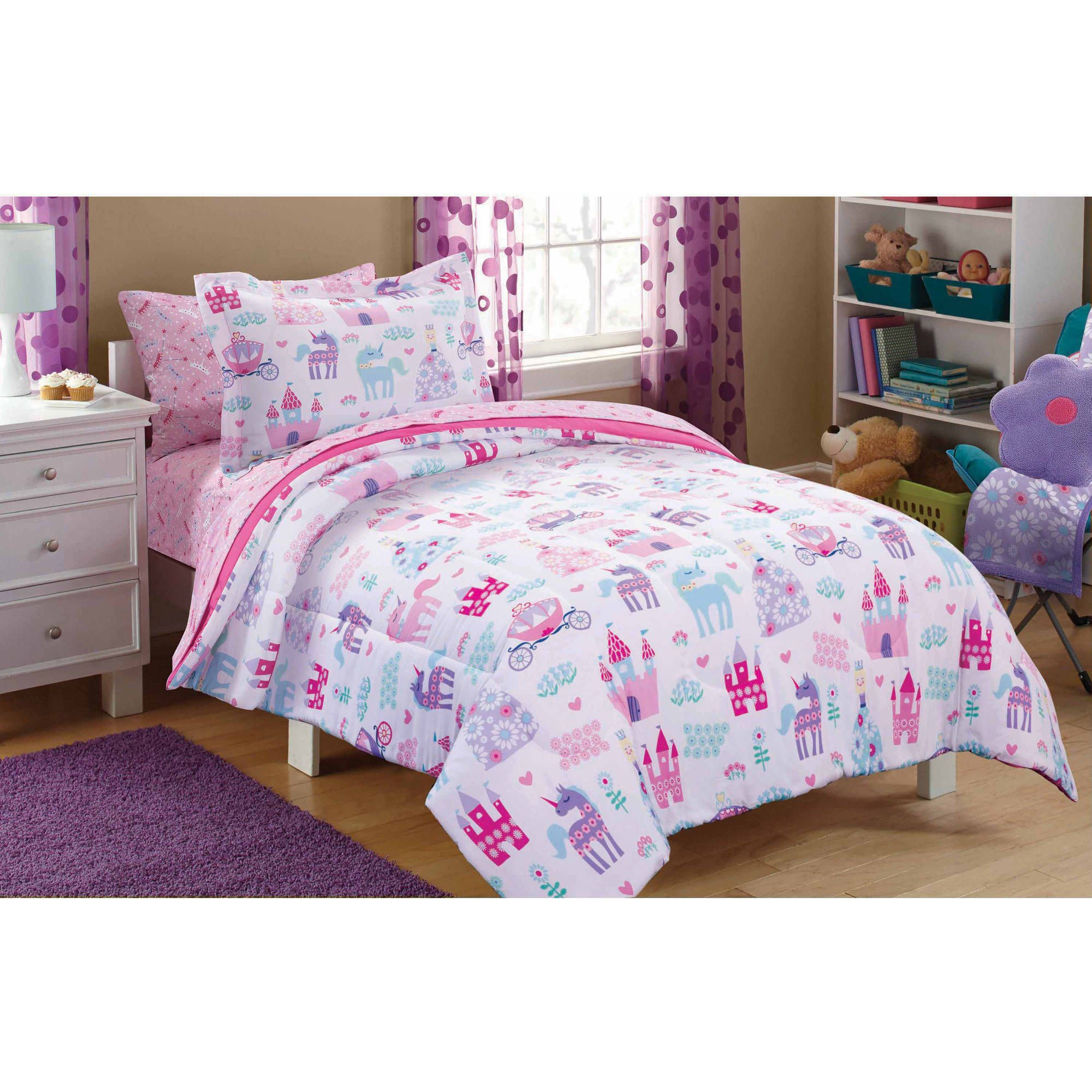 Mainstays Kids Pretty Princess Bed In A Bag Bedding Set Walmart intended for sizing 2000 X 2000
