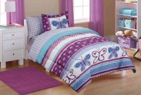 Mainstays Kids Purple Butterfly Coordinated Bed In A Bag with dimensions 2000 X 2000