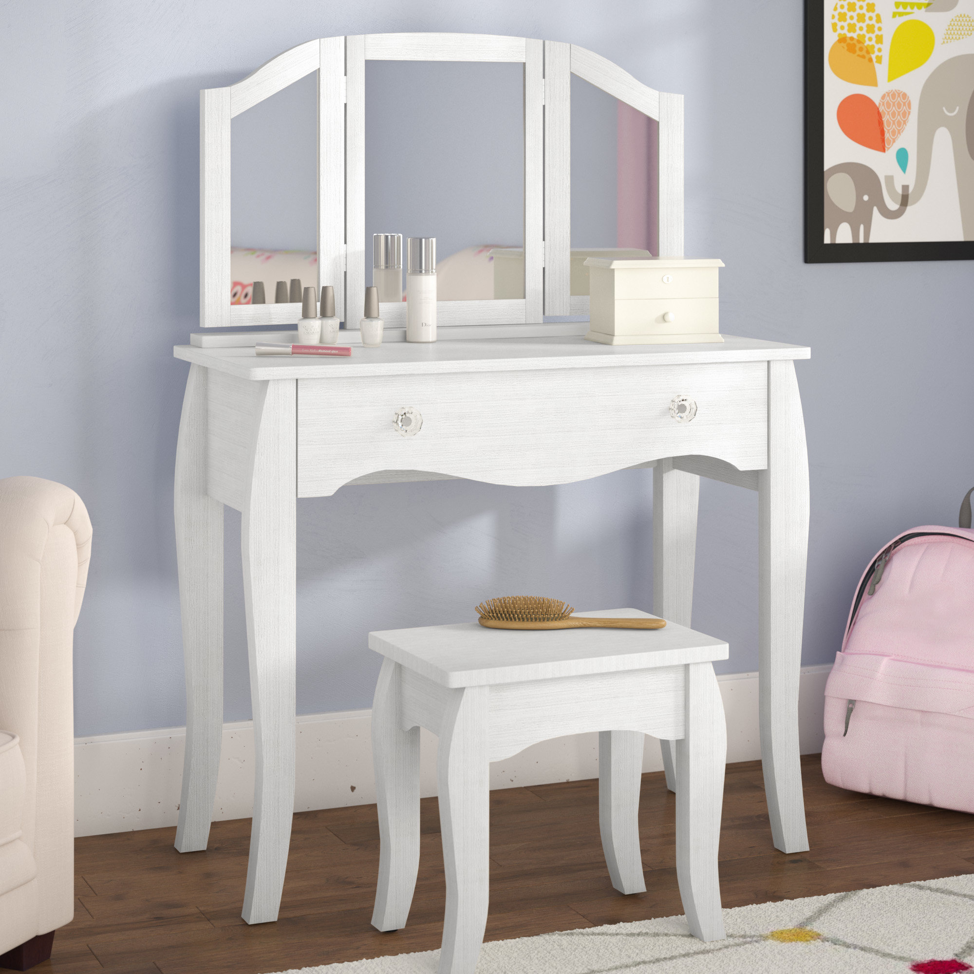 Malachi Bedroom Vanity Set With Mirror for proportions 2000 X 2000