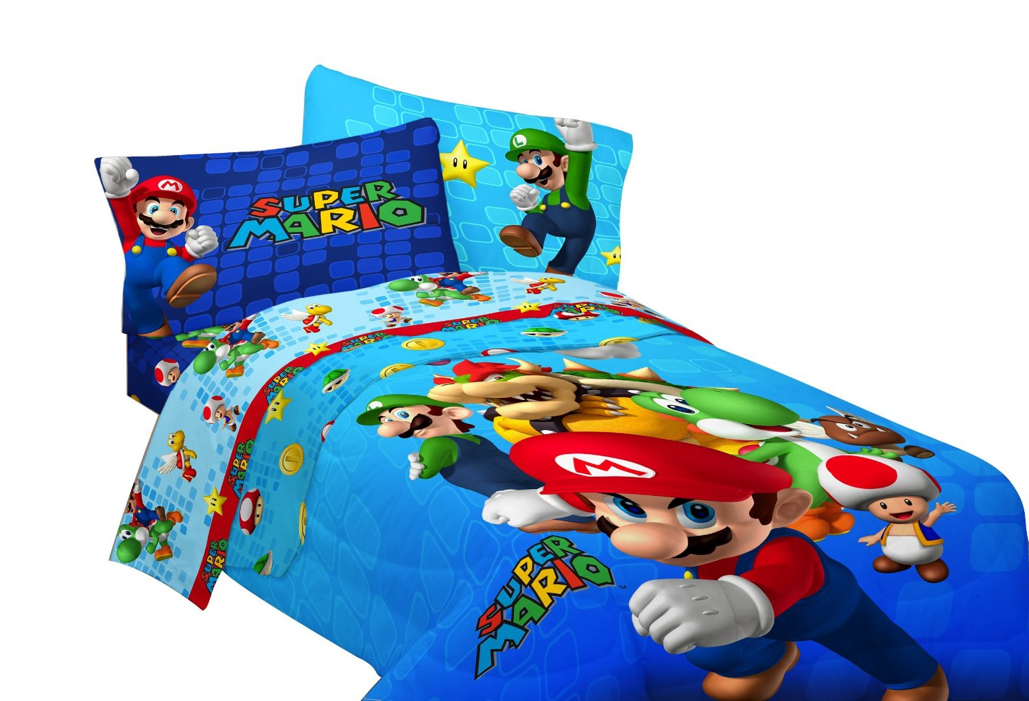 Mario Brothers Bedding Set For Kids For The Littlest Gamer with measurements 1500 X 1022