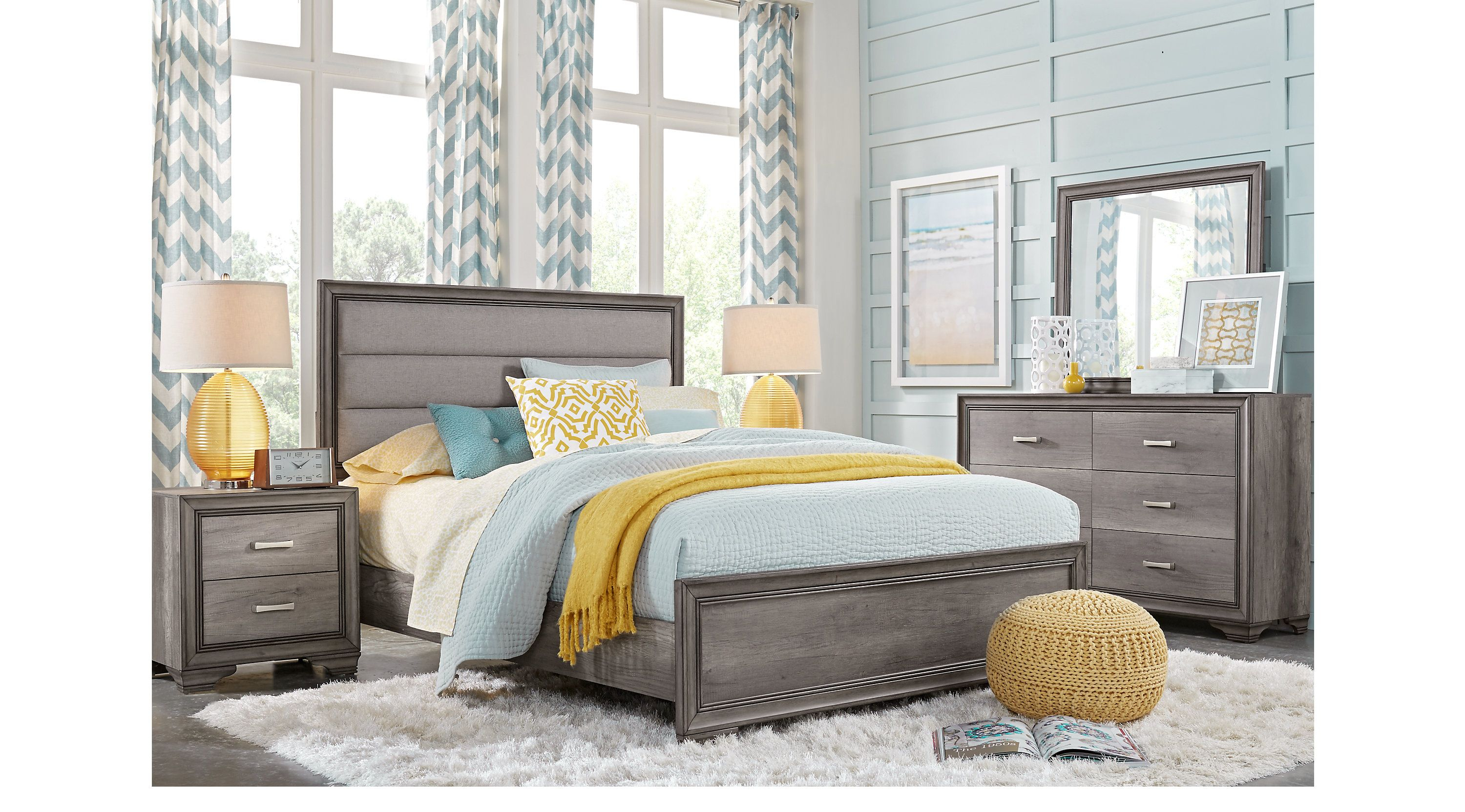 Marlow Gray 5 Pc Queen Panel Bedroom Furnitures Queen regarding sizing 3000 X 1663