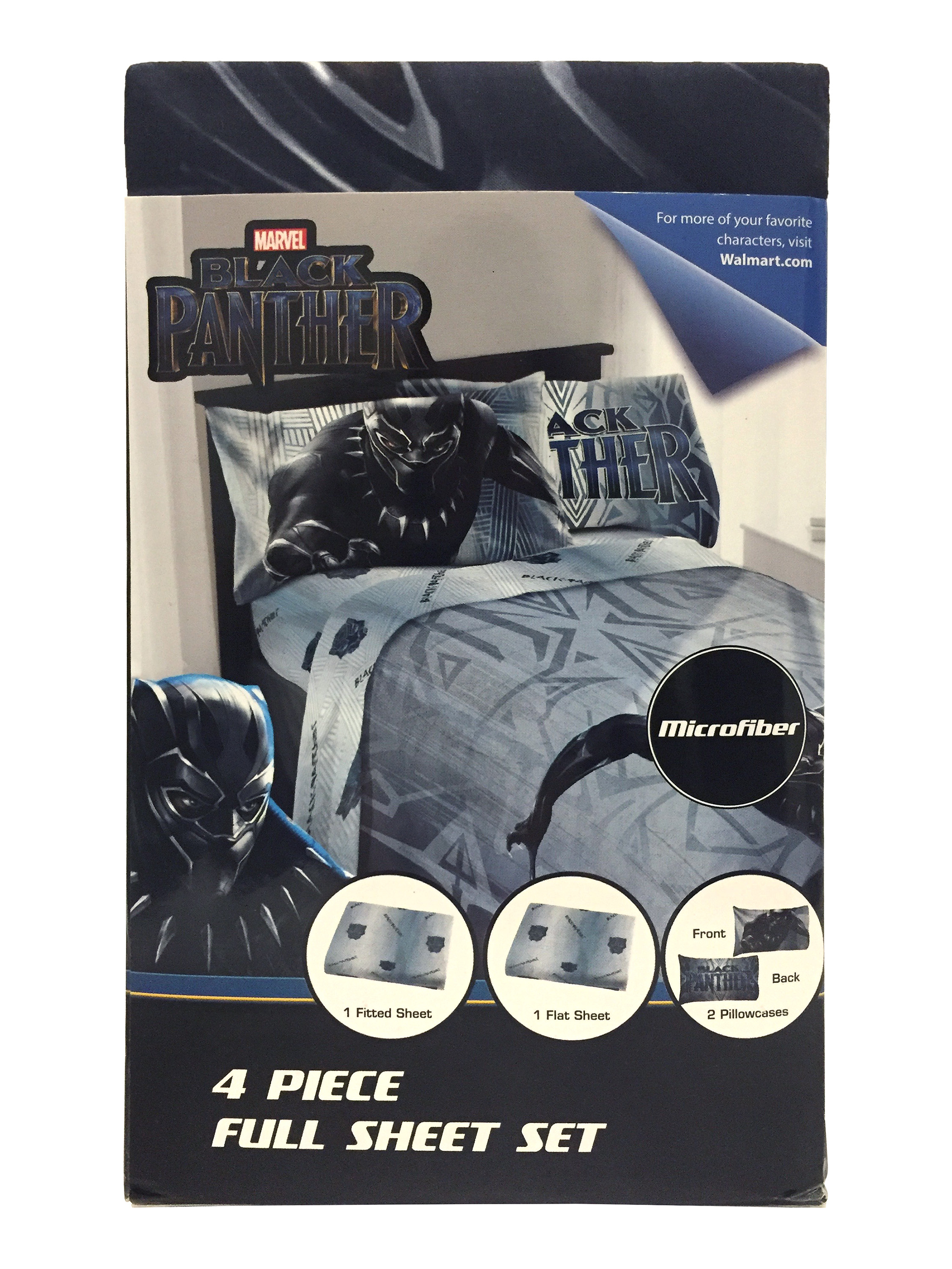 Marvel Black Panther Bedding Sheet Set Walmart intended for measurements 2250 X 3000