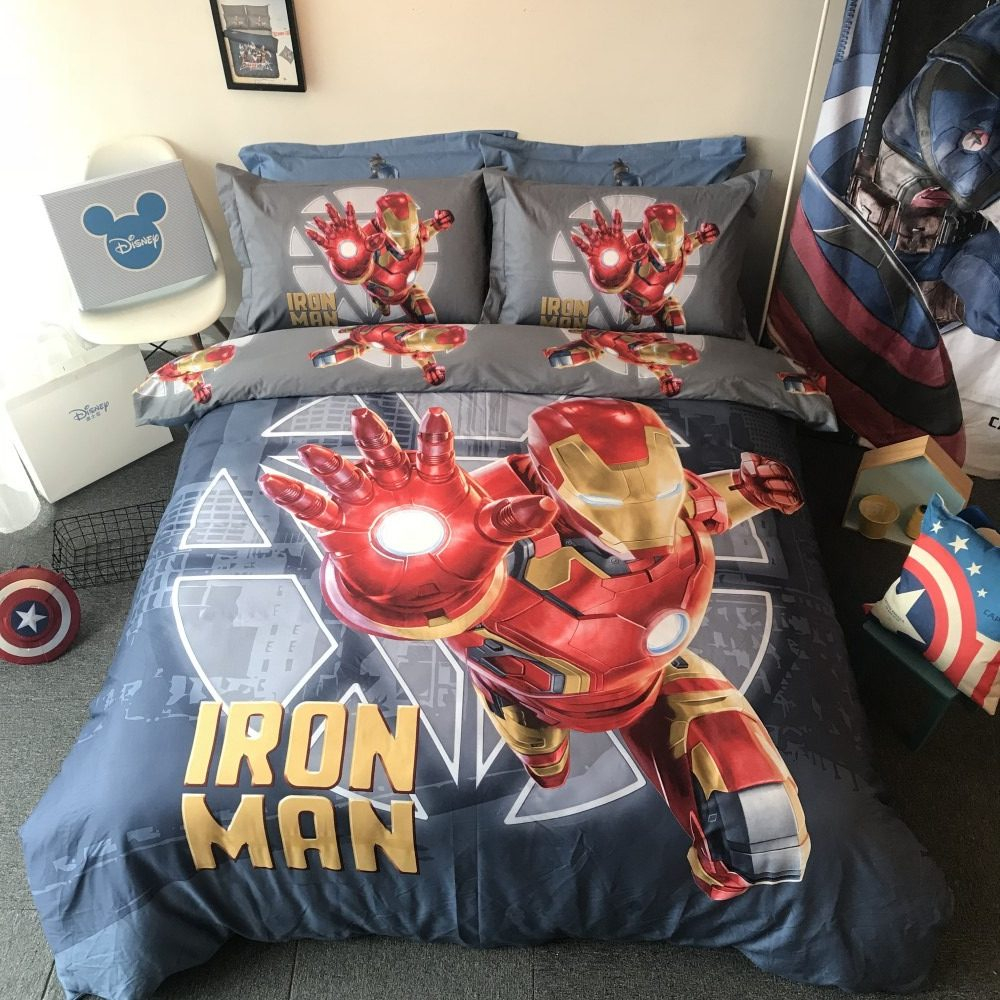 Marvel Iron Man Comforter Set Twin Queen Size inside proportions 1000 X 1000