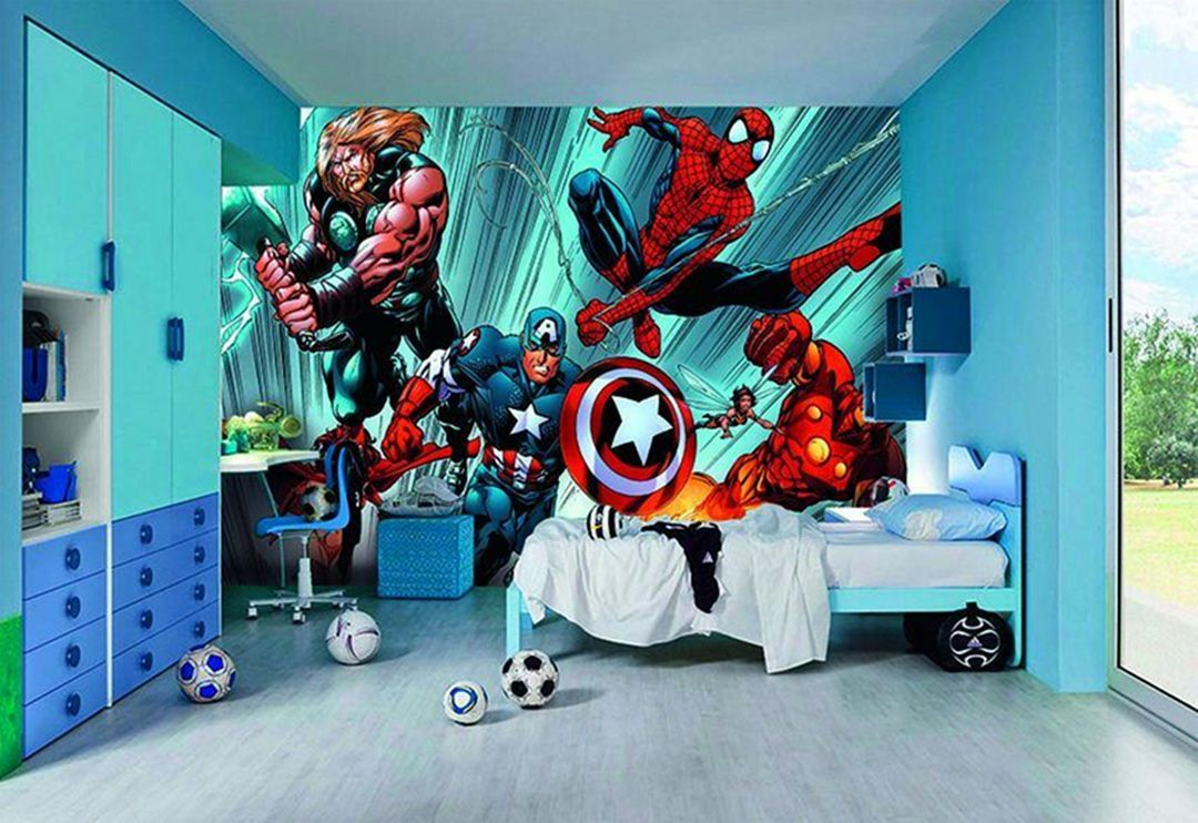 Marvel Superhero Wall Decal Little Boy Bedroom Sets Decor Its with regard to sizing 1080 X 742