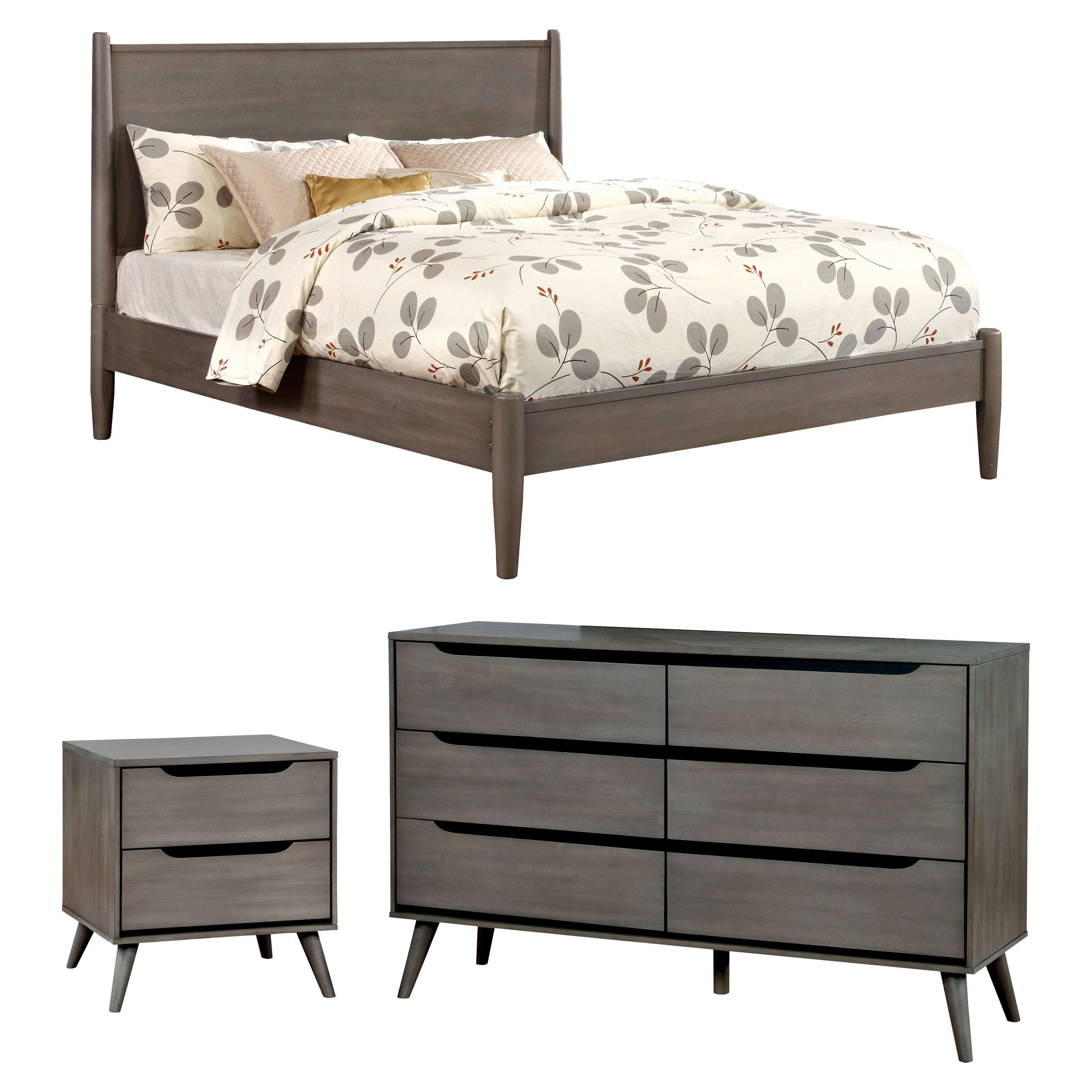 Mason Mid Century Modern Configurable Bedroom Set with measurements 3000 X 3000