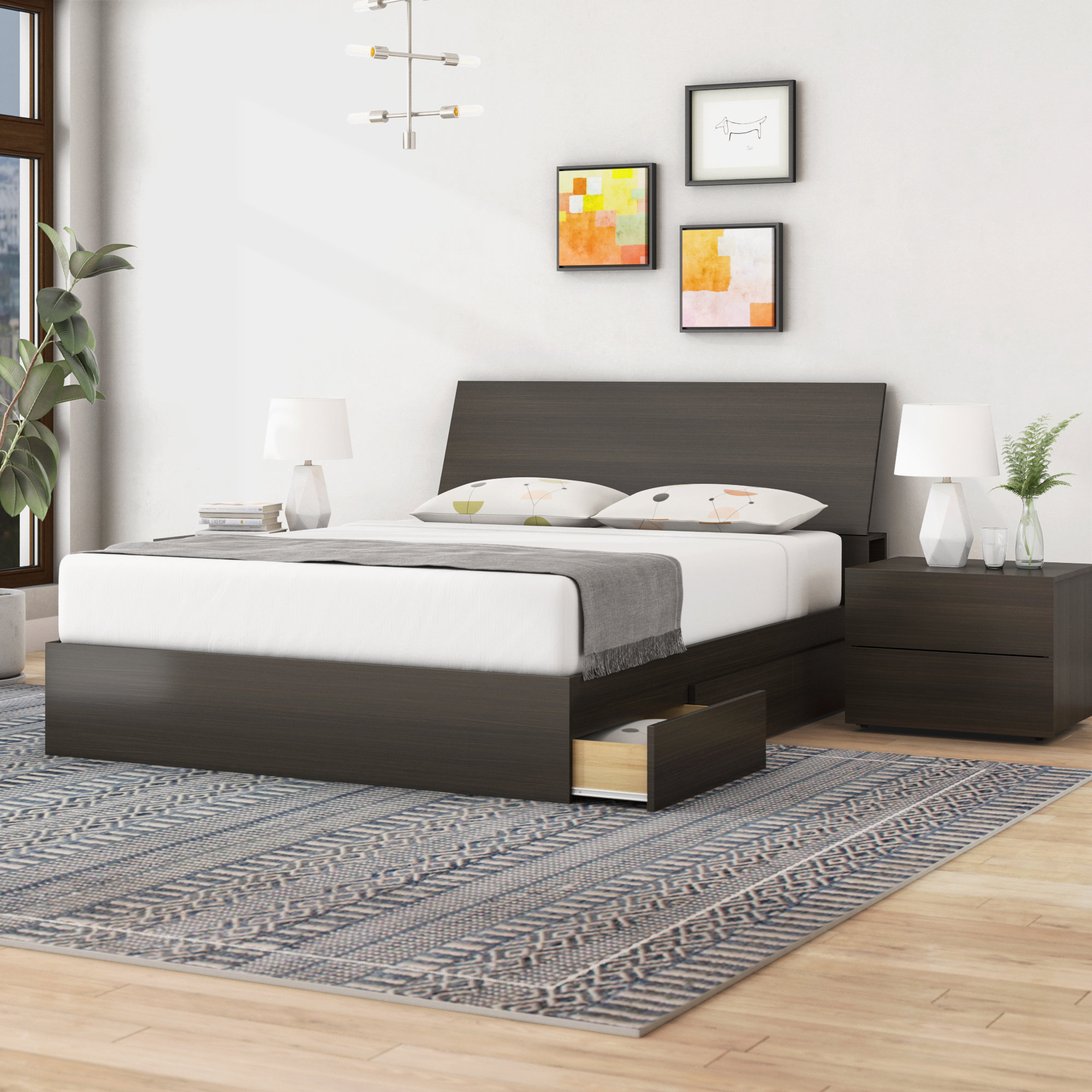 Mckain Platform 3 Piece Bedroom Set pertaining to proportions 2000 X 2000