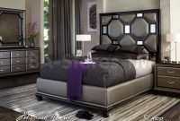 Michael Amini Black Onyx Titanium Bedroom Set After Eight pertaining to measurements 1200 X 817