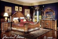 Michael Amini Excelsior Bedroom Furniture Fruitwood Finish Aico intended for proportions 1200 X 895