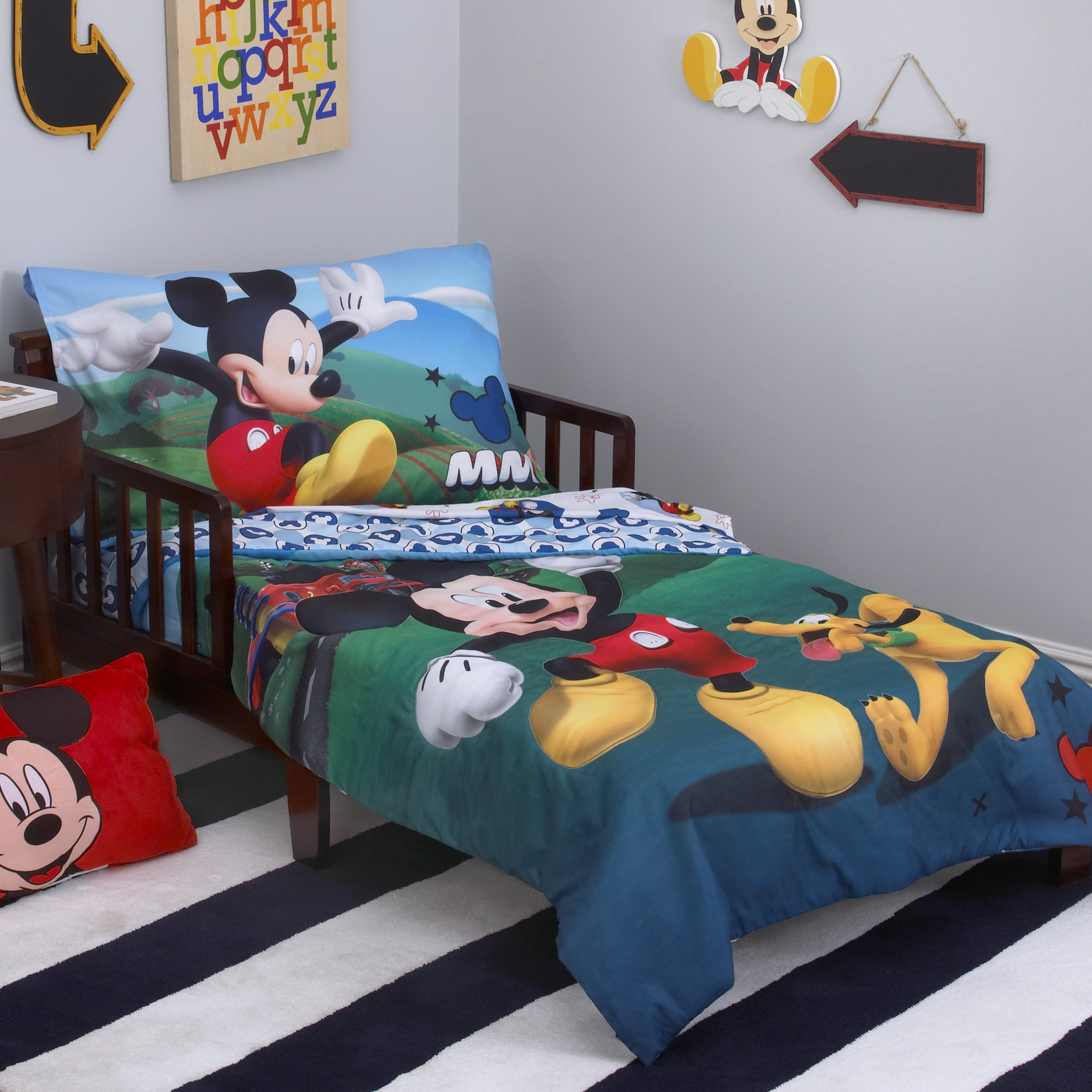 Mickey Mouse Playhouse 4 Piece Toddler Bedding Set pertaining to sizing 1910 X 1910