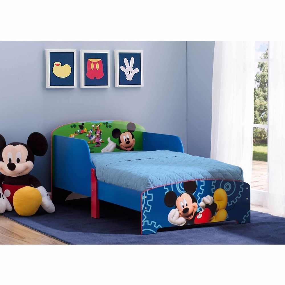 Mickey Mouse Wood Toddler Bed Disney Furniture Children Kids Bedroom in dimensions 1000 X 1000