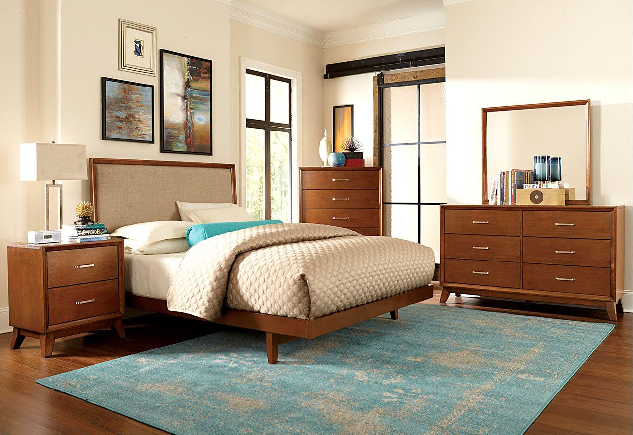 Mid Century Modern Bedding Home In 2019 Linen Headboard Bed pertaining to measurements 1280 X 880