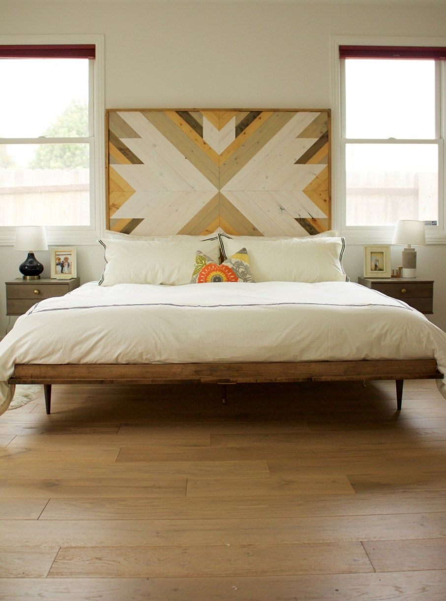 Midcentury Modern Bed Wooden Headboard Bedrooms In 2019 throughout sizing 906 X 1221