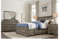Mill Valley Ii Gray 5 Pc King Sleigh Bedroom With Storage For The in size 3000 X 1663