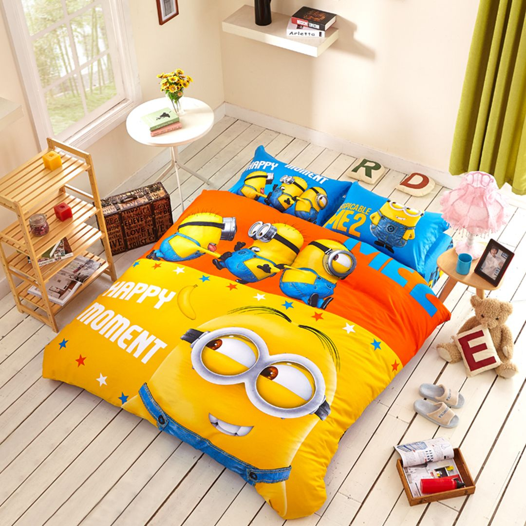 Minion Bedding Set Twin Queen King Size Cartoon Bedding Sets within sizing 1080 X 1080